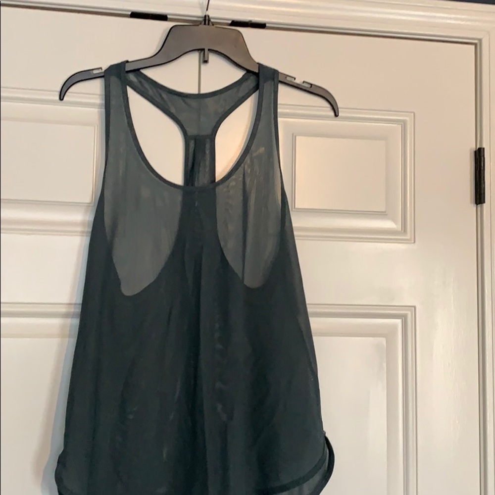 Green lulu lemon sheer top